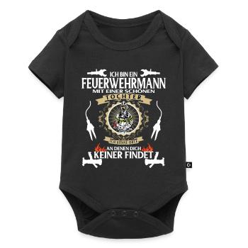 Feuer Feuerwehr Feuerwehrmann Tochter Geschenk - Baby Premium Kurzarmbody - Schwarz - Vorne