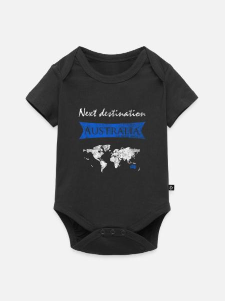 Australien - Baby Premium Kurzarmbody - Schwarz