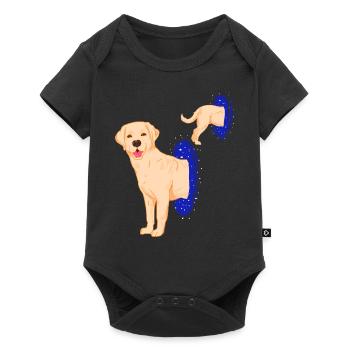 Retriever Labrador in the Black Hole, outer space fan - Baby Premium short-sleeve bodysuit - black - Front
