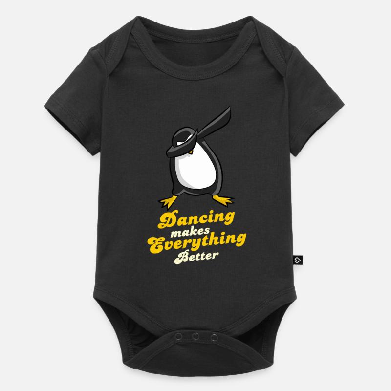 Dubbing penguin dubstep dancing gift - Baby Premium short-sleeve bodysuit - black