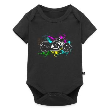 Moto Moto Conduite Cadeau Idée Cadeau Bik - Body à manches courtes Premium Bébé - noir - Devant