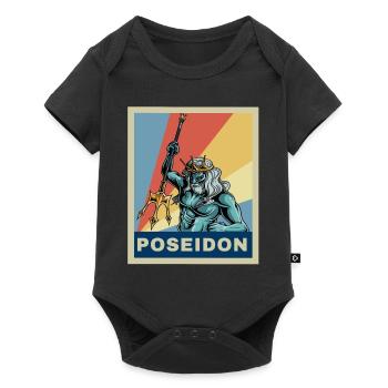 Vintage Retro Poseidon Greek Mythology Gift - Baby Premium short-sleeve bodysuit - black - Front