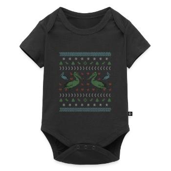 Pelican Christmas bird watching gift - Baby Premium short-sleeve bodysuit - black - Front