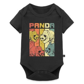 Panda - Body à manches courtes Premium Bébé - noir - Devant