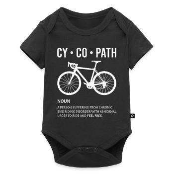Cycopath Fahrrad lustig Definitoion - Baby Premium Kurzarmbody - Schwarz - Vorne