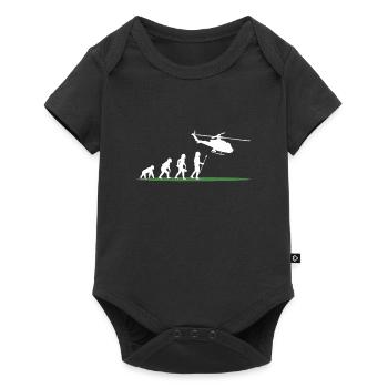 Hélicoptère hélicoptère pilote d'avion - Body à manches courtes Premium Bébé - noir - Devant