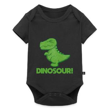 Dino - Baby Premium short-sleeve bodysuit - black - Front