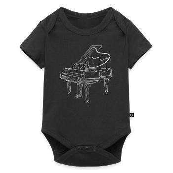 Piano Pianist - Baby Premium short-sleeve bodysuit - black - Front