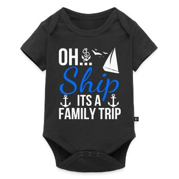 navigation à voile - Body à manches courtes Premium Bébé - noir - Devant