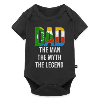 Comoros Dad Fathers Day - Baby Premium short-sleeve bodysuit - black - Front