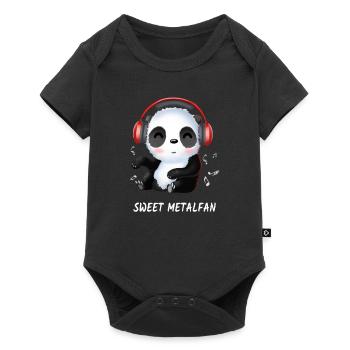 Panda Metal Fan Heavy Metal Metaller Gift - Baby Premium short-sleeve bodysuit - black - Front