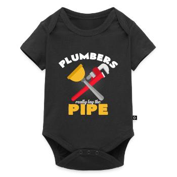 Klempner - Baby Premium Kurzarmbody - Schwarz - Vorne
