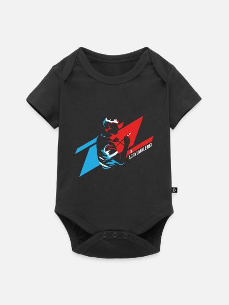 Acrylics - Baby Premium short-sleeve bodysuit - black