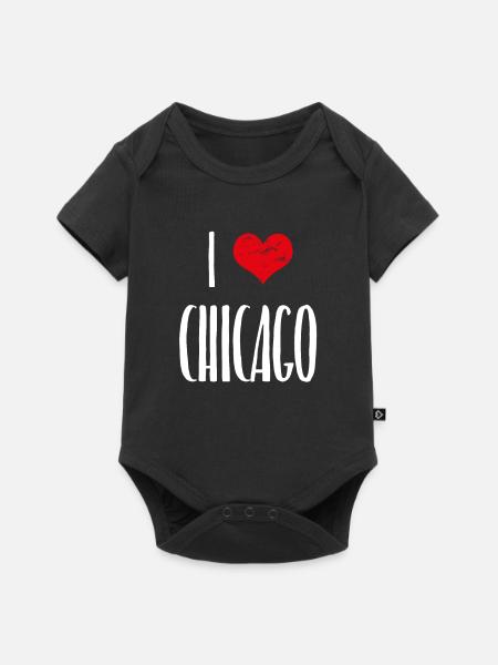 Chicago Illinois - Baby Premium Kurzarmbody - Schwarz