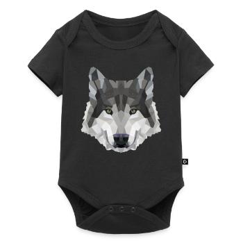 POLYGON WOLF WÖLFE HUSKY RUDEL HUND Rudel - Baby Premium Kurzarmbody - Schwarz - Vorne