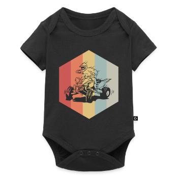 Quad Bike Vintage 70s Gift Idea - Baby Premium short-sleeve bodysuit - black - Front