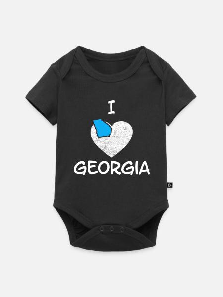 Georgia - Baby Premium Kurzarmbody - Schwarz