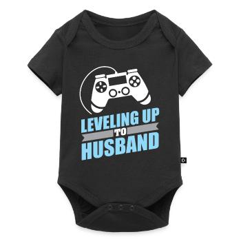 Gamer Engagement Leveling bis zum Ehemann - Baby Premium Kurzarmbody - Schwarz - Vorne