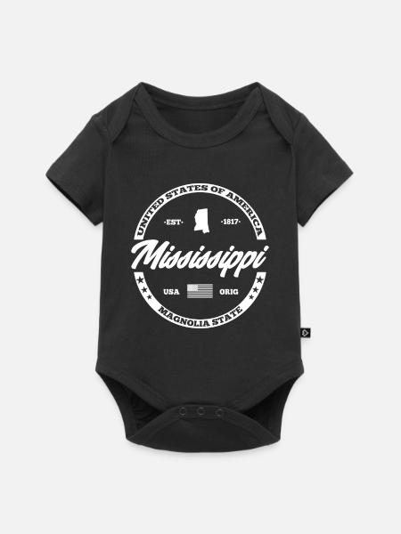 Mississippi - Baby Premium Kurzarmbody - Schwarz