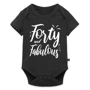 40th birthday - Baby Premium short-sleeve bodysuit - black - Front