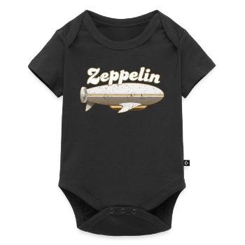 Zeppelin and airship - Baby Premium short-sleeve bodysuit - black - Front