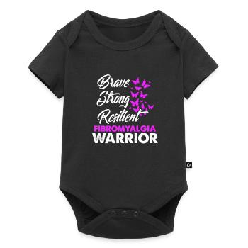 Fibromyalgie - Baby Premium Kurzarmbody - Schwarz - Vorne