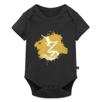 Surfen Surfer Surf Graffiti - Baby Premium Kurzarmbody - Schwarz - Vorne