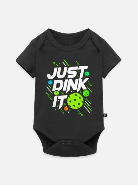 Pickleball - Baby Premium Kurzarmbody - Schwarz