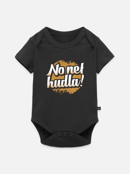 schwäbisch No net hudla! - Baby Premium Kurzarmbody - Schwarz