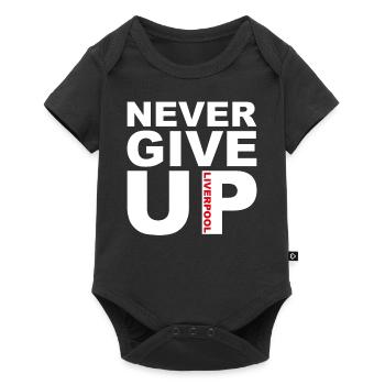 Never Give Up Liverpool - Football, Ballsport, Ball - Body à manches courtes Premium Bébé - noir - Devant