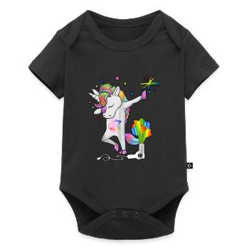 tamponneuse licorne pour coiffeur et coiffeuse - Body à manches courtes Premium Bébé - noir - Devant