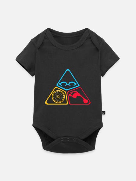 Triathlon Symbole - Baby Premium Kurzarmbody - Schwarz