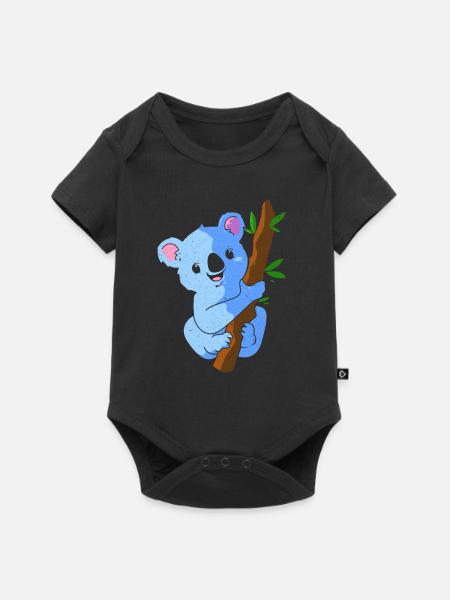Koala - Baby Premium Kurzarmbody - Schwarz