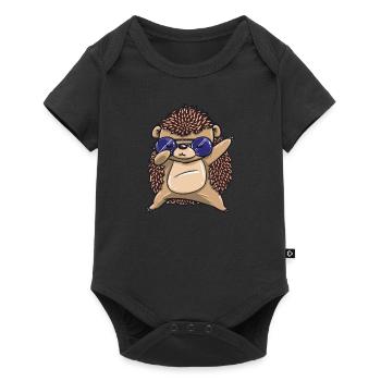 Drôle Dabbing Hedgehog design pour femmes enfants hommes - Body à manches courtes Premium Bébé - noir - Devant