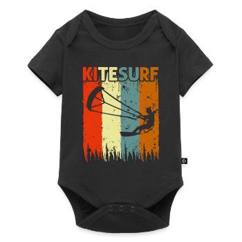 Kitesurf - Baby Premium Kurzarmbody - Schwarz - Vorne