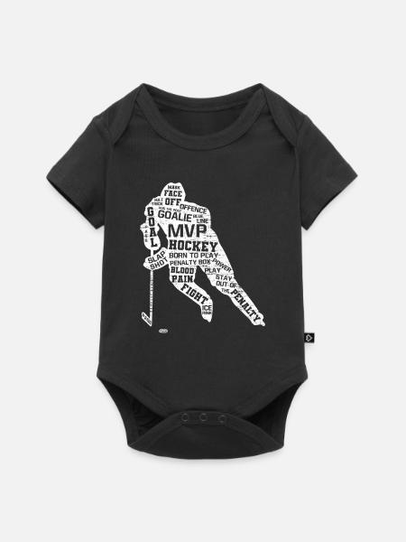 hockey - Premium kortermet body for barn - svart
