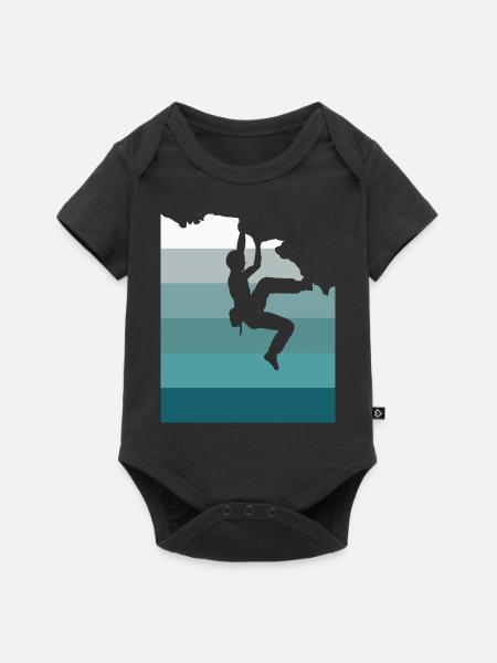 Klettern Bouldern - Baby Premium Kurzarmbody - Schwarz