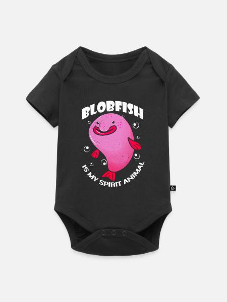 Blobfisch - Baby Premium Kurzarmbody - Schwarz