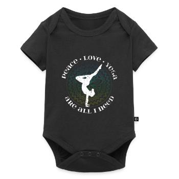 yoga - Body à manches courtes Premium Bébé - noir - Devant