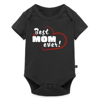 Best Mom - Baby Premium short-sleeve bodysuit - black - Front