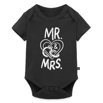 Hochzeit - Baby Premium Kurzarmbody - Schwarz - Vorne