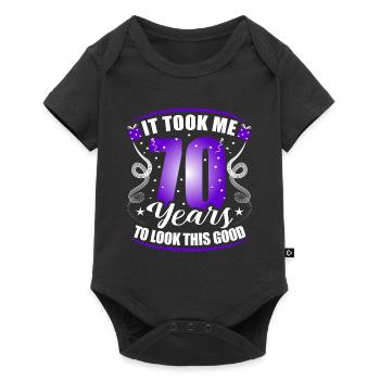 70th Birthday - Baby Premium short-sleeve bodysuit - black - Front
