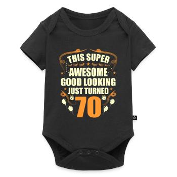 70th Birthday - Baby Premium short-sleeve bodysuit - black - Front