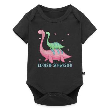 Grande soeur naissance frères et soeurs Dino - Body à manches courtes Premium Bébé - noir - Devant