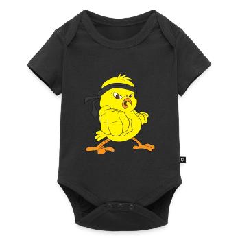 Karaté poussin oiseau - Body à manches courtes Premium Bébé - noir - Devant
