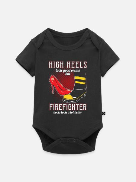 Feuerwehr - Baby Premium Kurzarmbody - Schwarz
