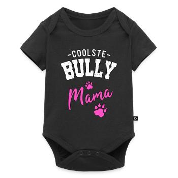 Coolste Bully Mama Bulldogge Frauchen Geschenk - Baby Premium Kurzarmbody - Schwarz - Vorne