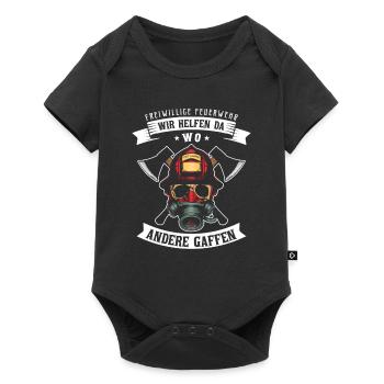 Feuerwehr - Baby Premium Kurzarmbody - Schwarz - Vorne