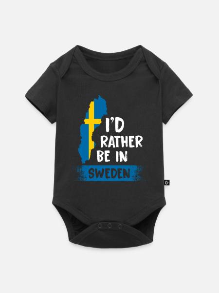 Schweden - Baby Premium Kurzarmbody - Schwarz