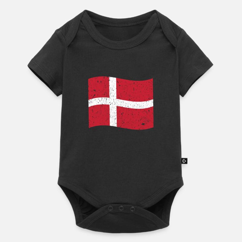 Drapeau Danemark Drapeau Danemark Drapeau Dansk - Body à manches courtes Premium Bébé - noir